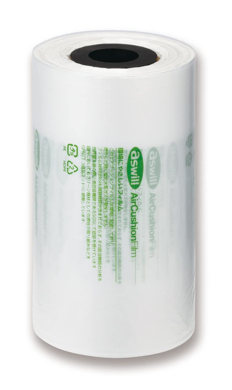 Aswil AC F80 Air Cushion Film for Buffer Material Maker, Roll Film, Pillow Type, 3.1 x 7.9 inches (80 x 200 mm), 66.6 ft (200 m) Roll, Up to 2500 Tablets