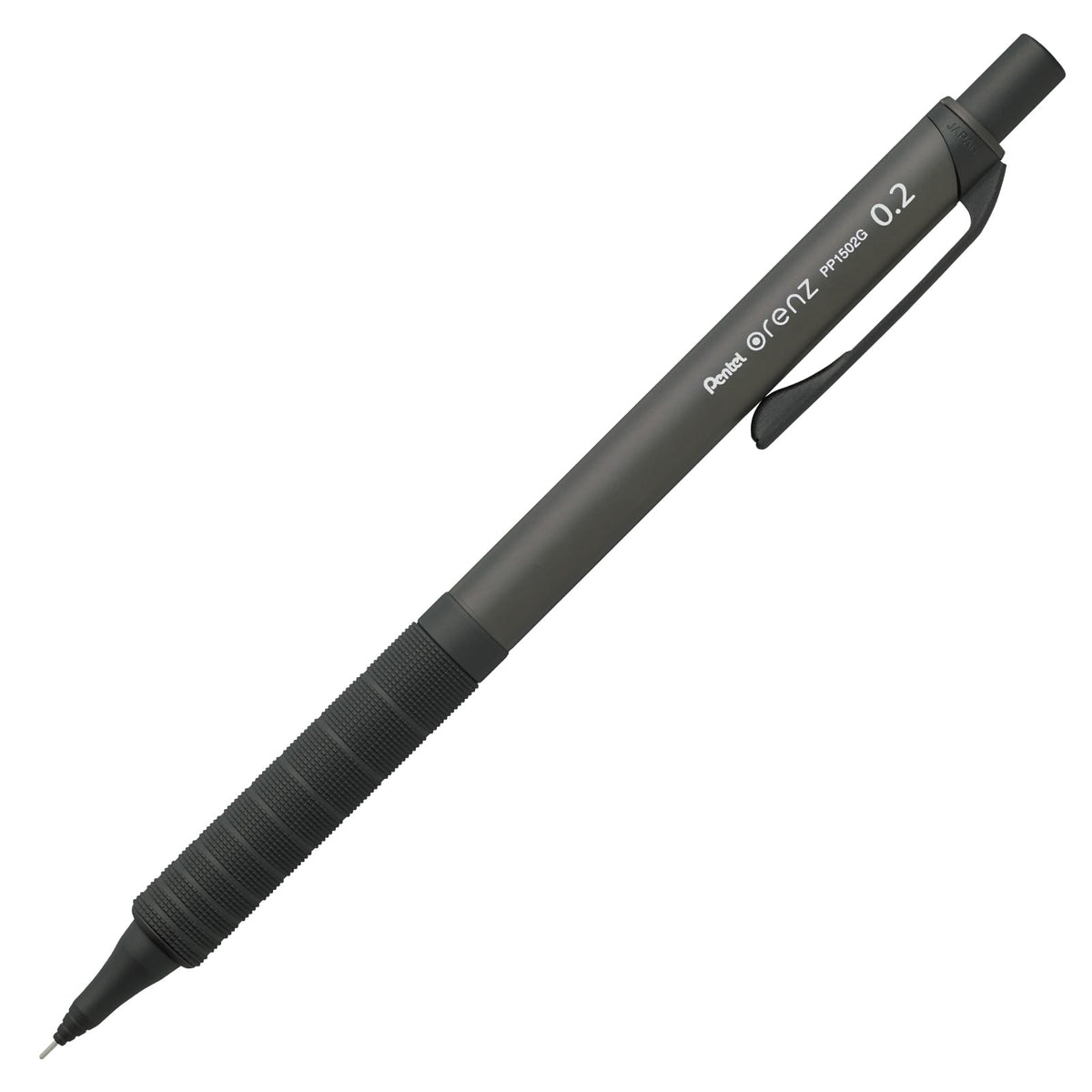 Pentel Orenz 0.2, 10th Anniversary Limited Design, Mechanical Pencil, Metal Grip Type, 0.2mm Lead, Matte Black, XPP1502G2-ANA