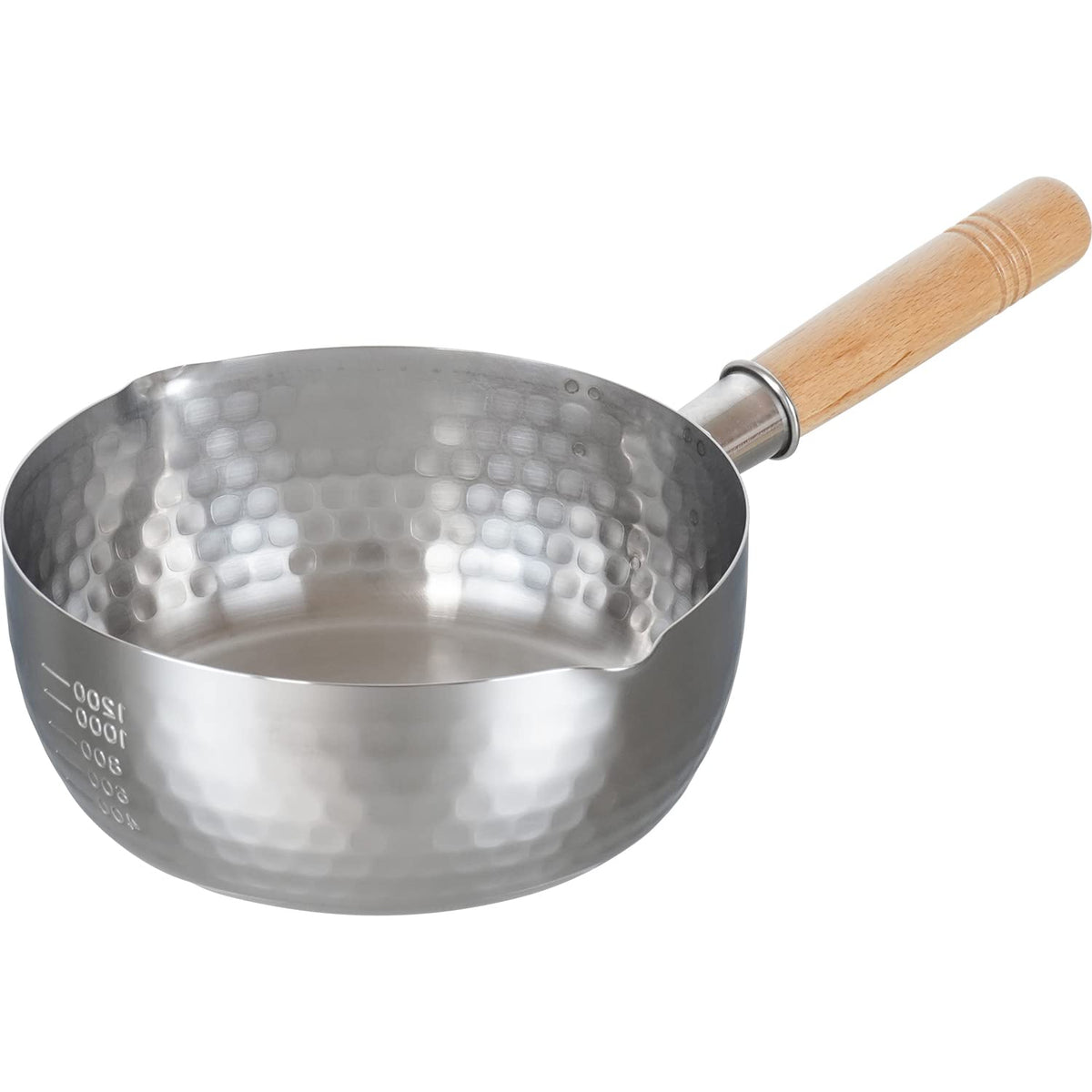 Wahei Freiz Saishokuan MB-2741 Stainless Steel Snow Flat Pot, 7.1 inches (18 cm), Made in Japan, Double Mouth, Compatible with Induction and Gas Fire