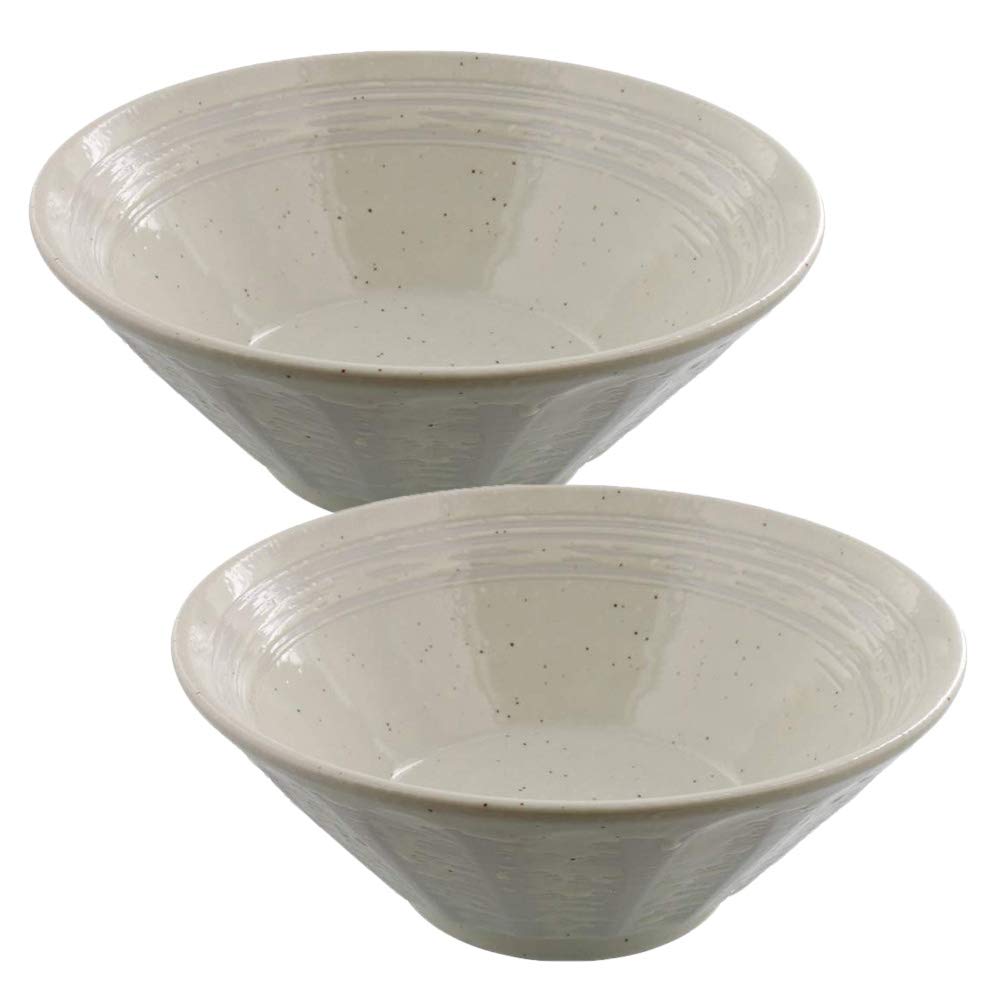Tableware East Powdered Shinogi Brush 6.3 Ramen Donburi 7.8 inches (19.7 cm), Set of 2