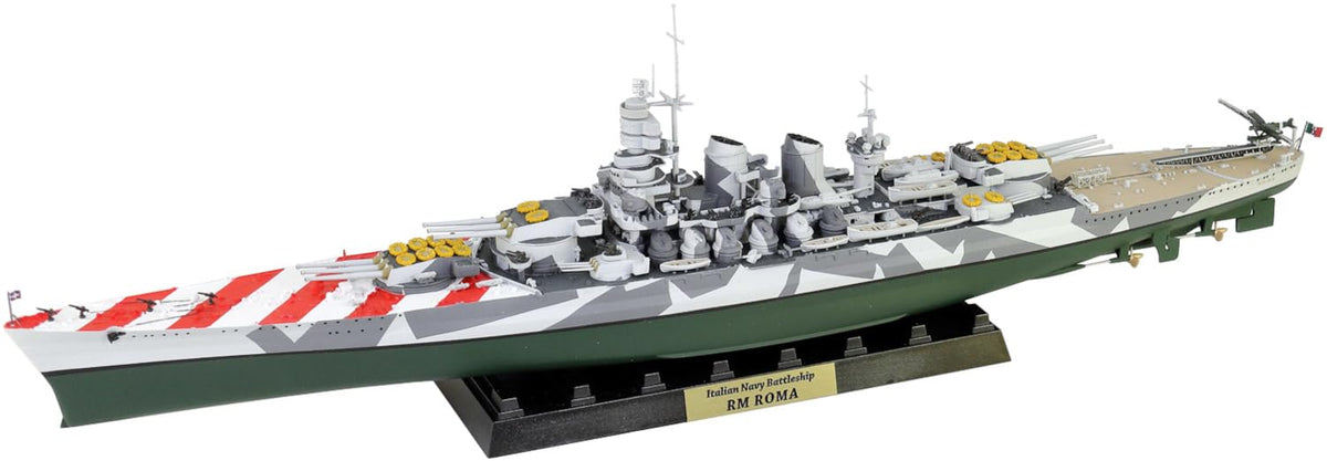 Pit Road W264NH 1/700 Skywave Series Italian Battleship Rome 1943 Plastic Model with Flag, Flagpole, Ship Name Plate Etched Parts