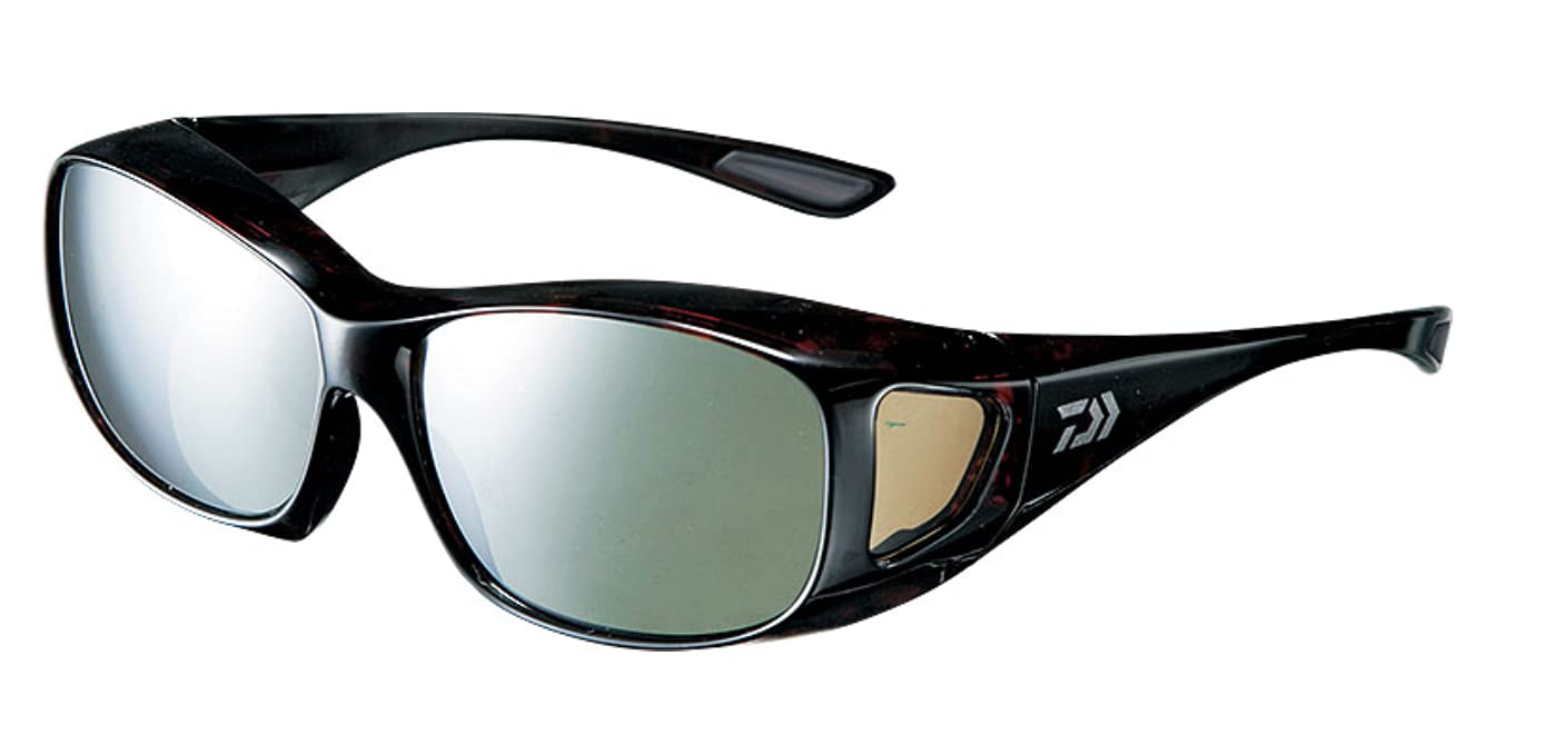 Daiwa (Daiwa) Fishing Polarized Sunglasses Over Glasses DO-4033 Green Flash Silver Mirror 04991495