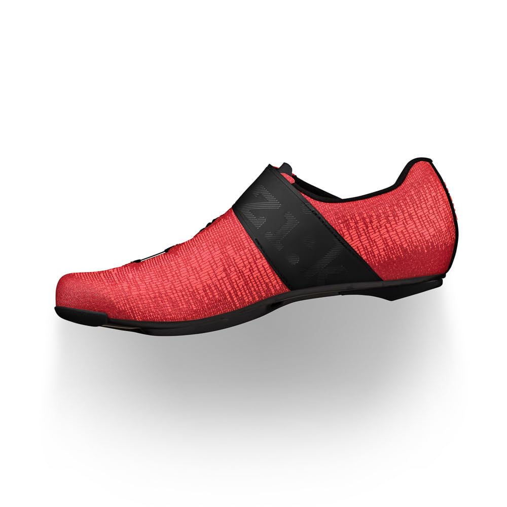 Fizik Vento Infinito Knit Carbon 2, Double Boa Road Full Carbon Cycling Shoes, Coral/Black, 8-8.5