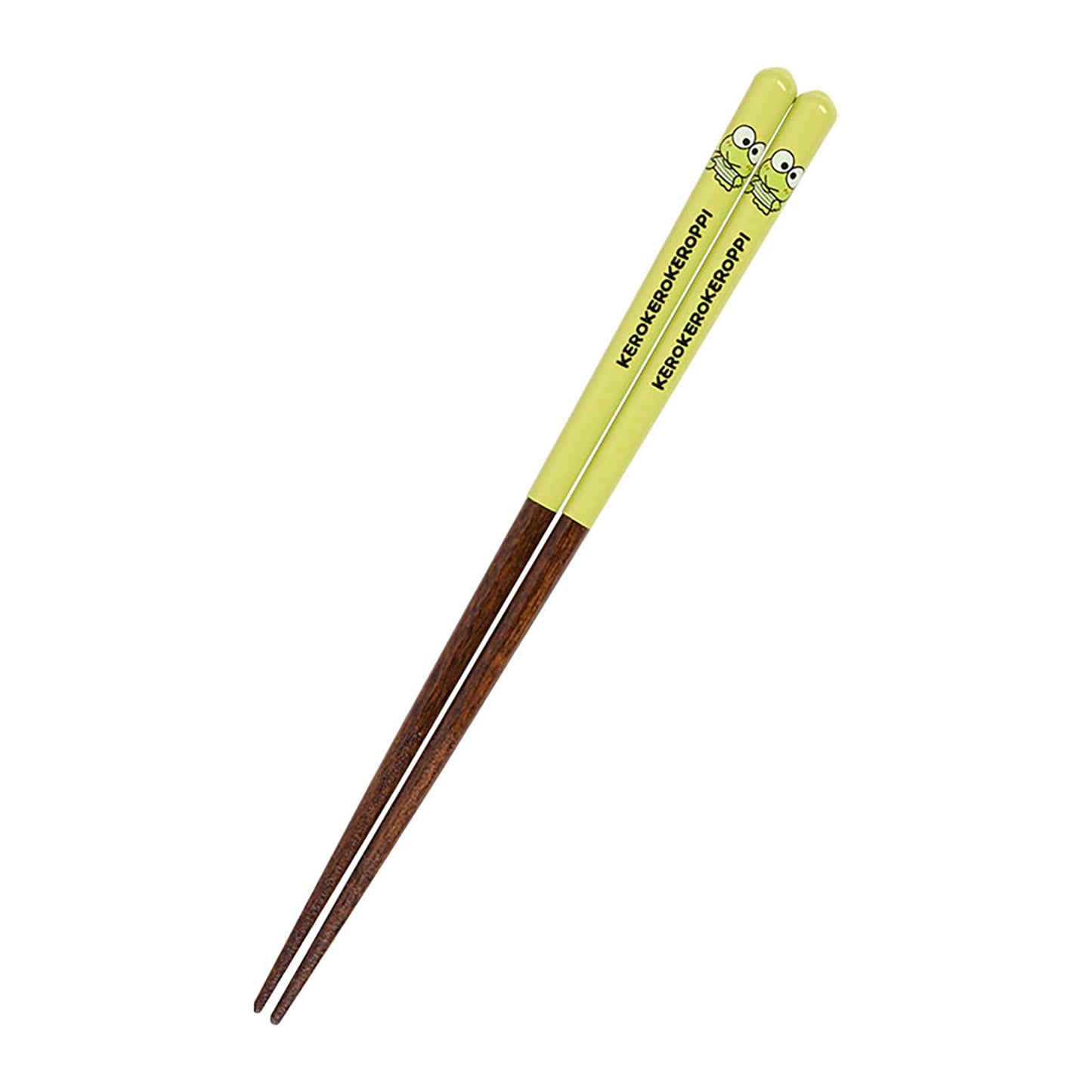 Sanrio 469751 Kerokeroppi Chopsticks 8.3 inches (21 cm), Anti-slip, Easy to Grasp, Natural Wood Material