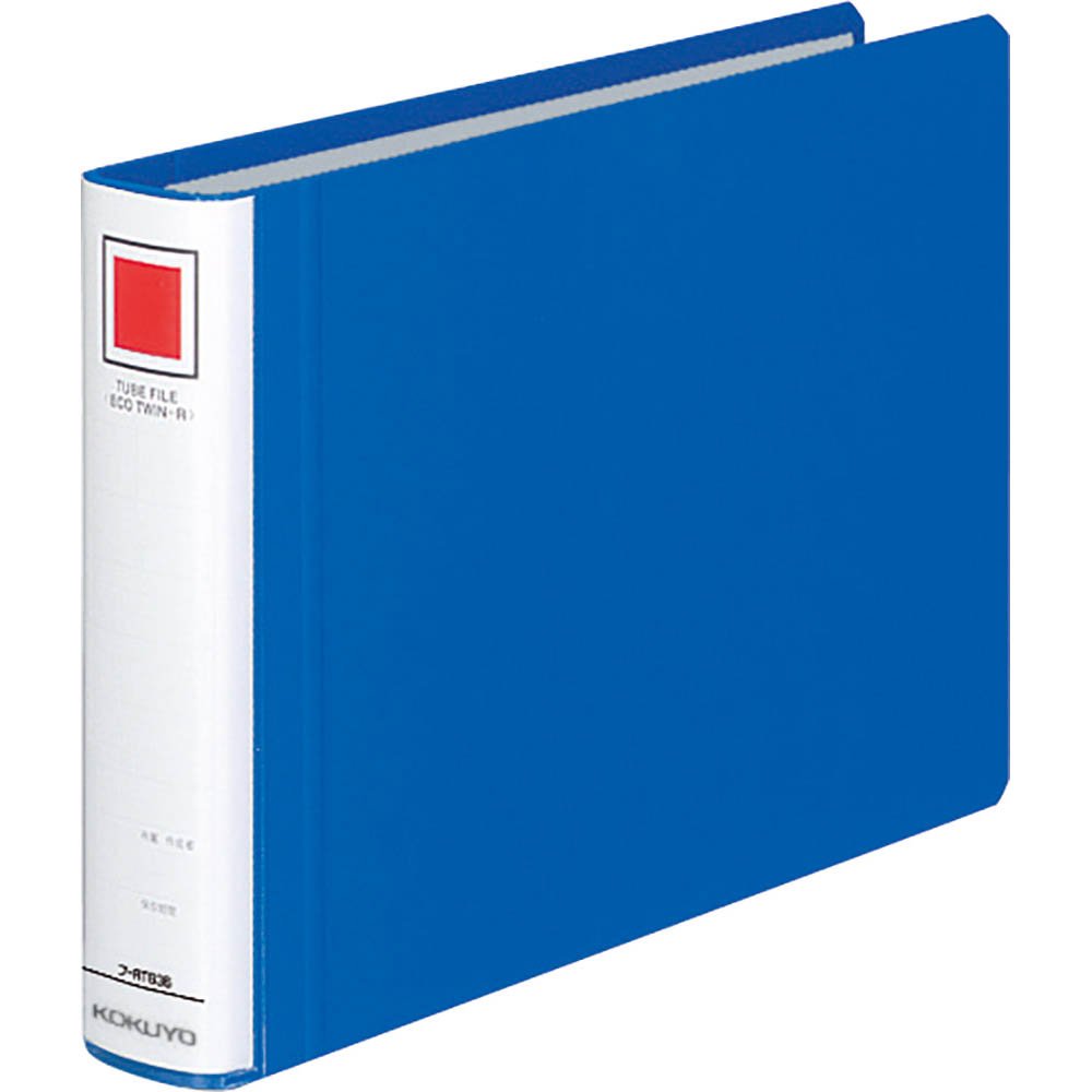KOKUYO File Pipe Type File Eco-Twin R Double-Opening B5 2 Holes 300 Sheets Accommodating Blue F-RT636B