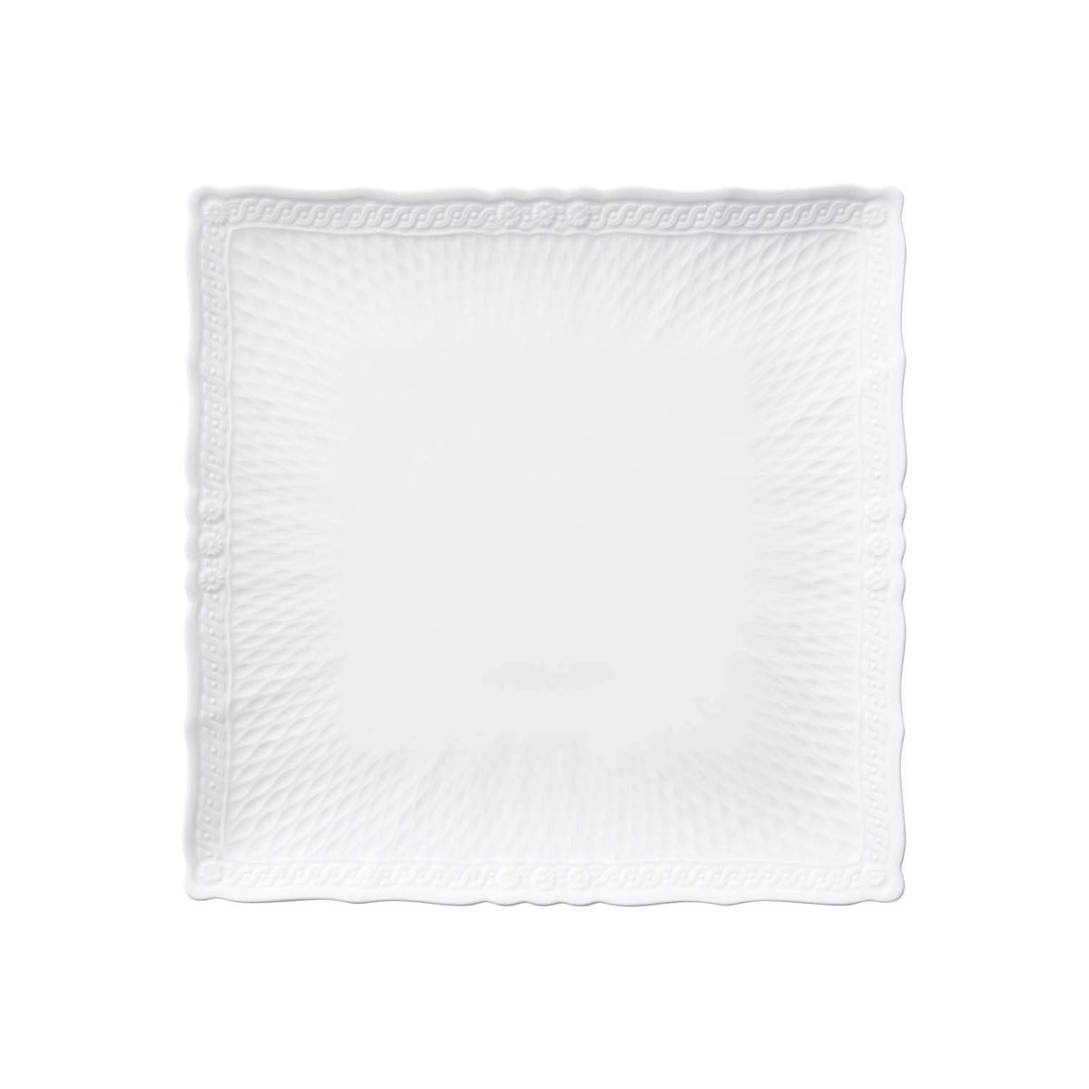 Noritake T94834/1655 Square Plate, 10.6 inches (27 cm), Shale, Blan, Microwave Safe, Dishwasher Safe, Fine Porcelain (Premium White)