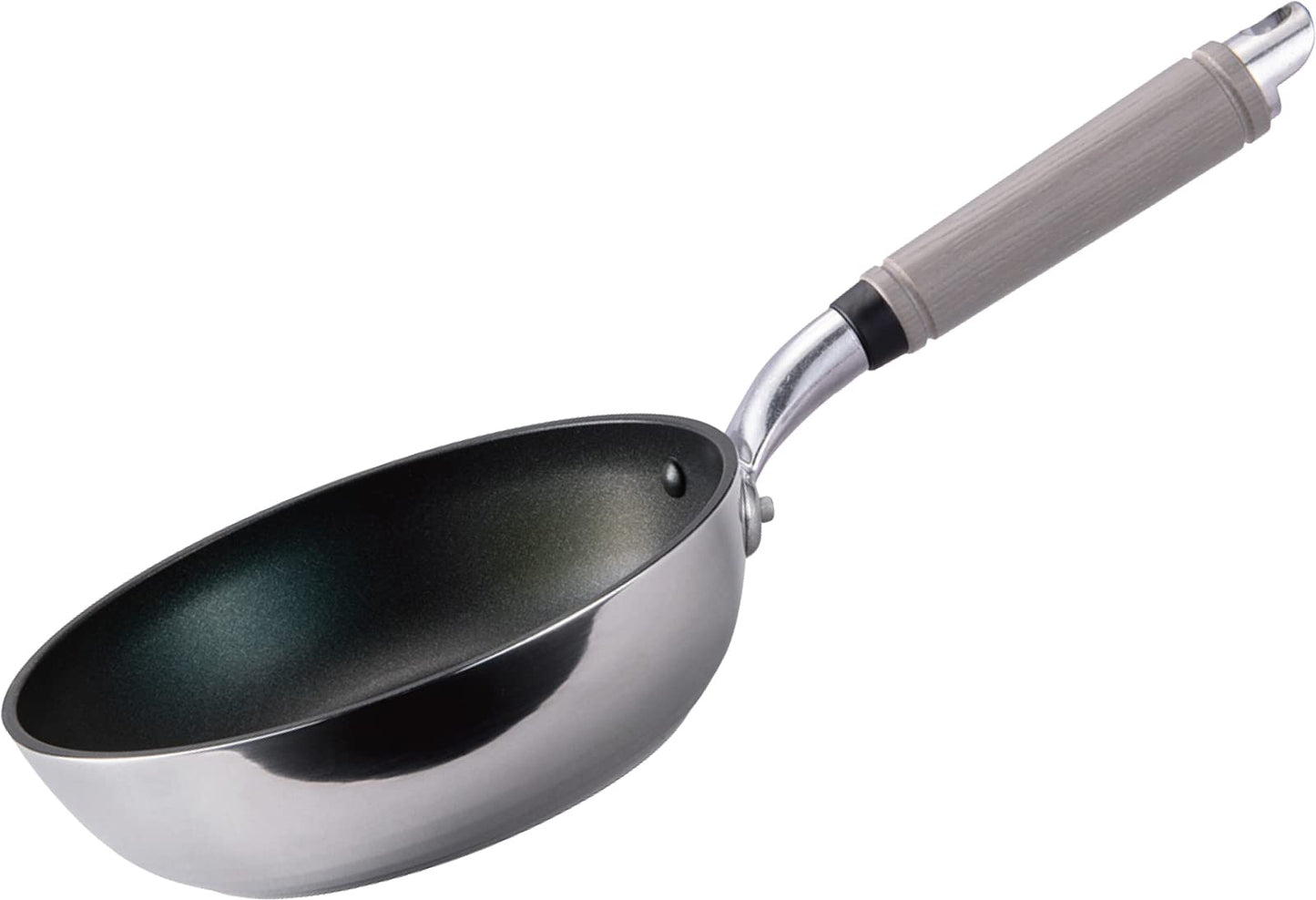 Hokuriku Alumi FAN A-2811 Lightweight Frying Pan, 7.9 inches (20 cm), For Gas Fire, Made in Japan