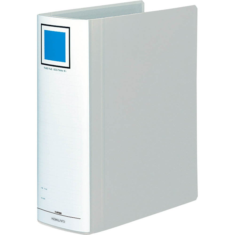 KOKUYO Fu-RT690C Tube File Eco-Twin R A4 Vertical 90mm Binding 2 Hole Silver