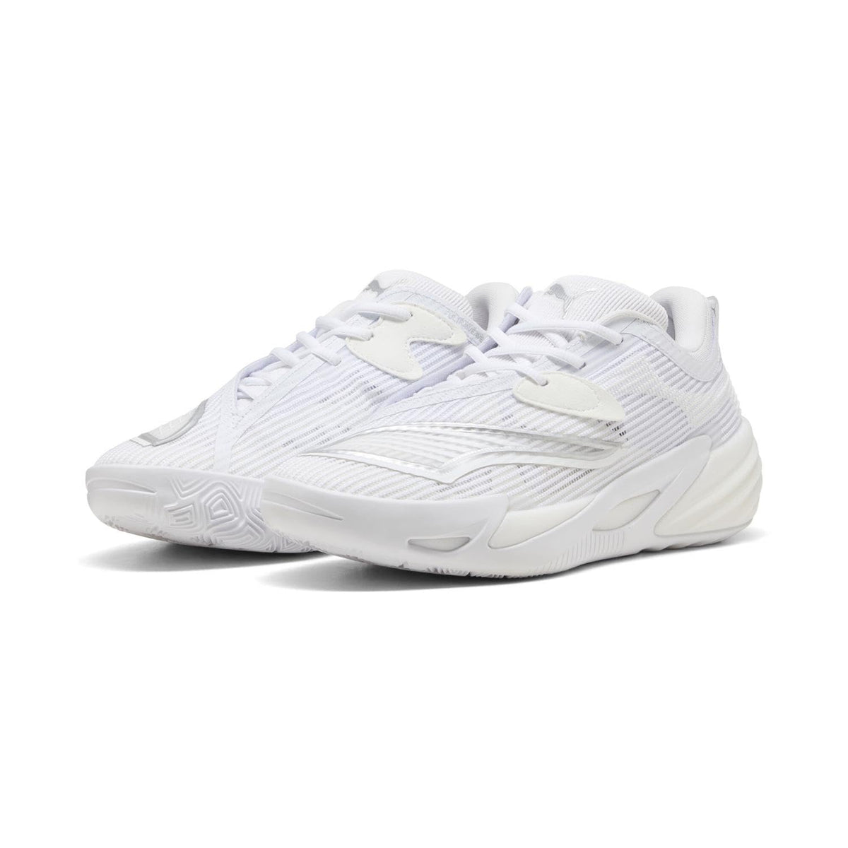 Puma Unisex Adults' All-PRO Nitro 2 312839 Basketball Shoes, 26 Spring/Summer Color Puma White/Bluemazing (02), 27.5 cm