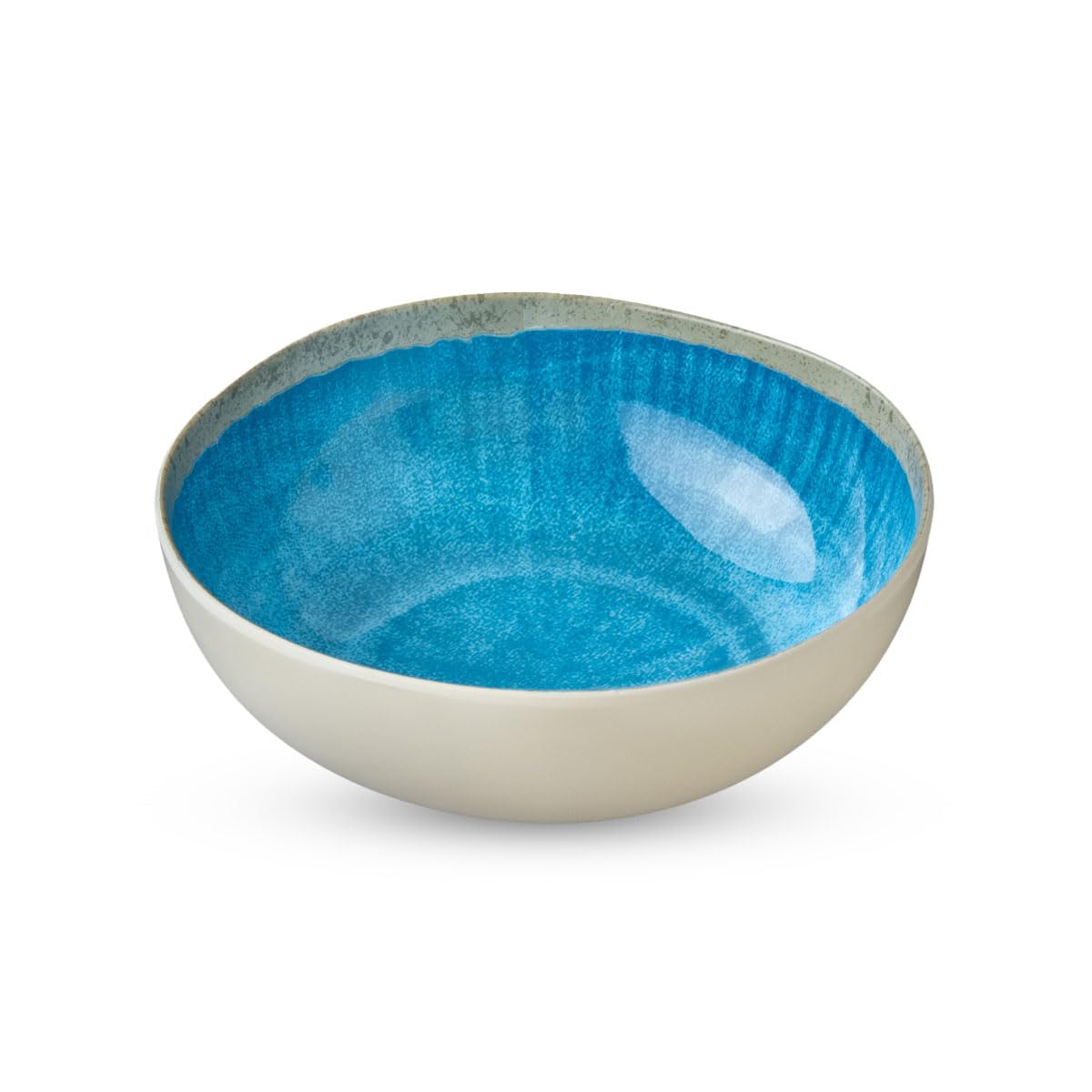 Abboard Homewear DN26206285 Coastal Reactive Cereal Bowl, Break-resistant, 7.1 inches (18 cm), Blue, Stylish, Melamine Dinnerware, Plastic, Microwave, Dishwasher Safe, BPA Free, Salad, Soup, Deep