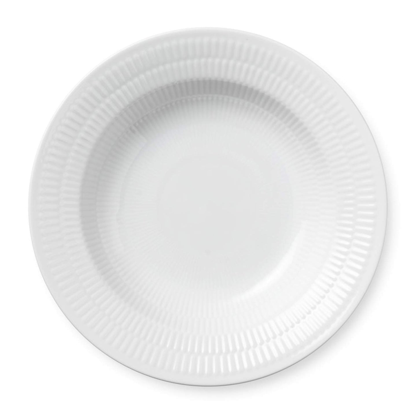 Royal Copenhagen 1017400 White Fluted Deep Plate, 8.3 inches (21 cm), Wedding Gift, Gift
