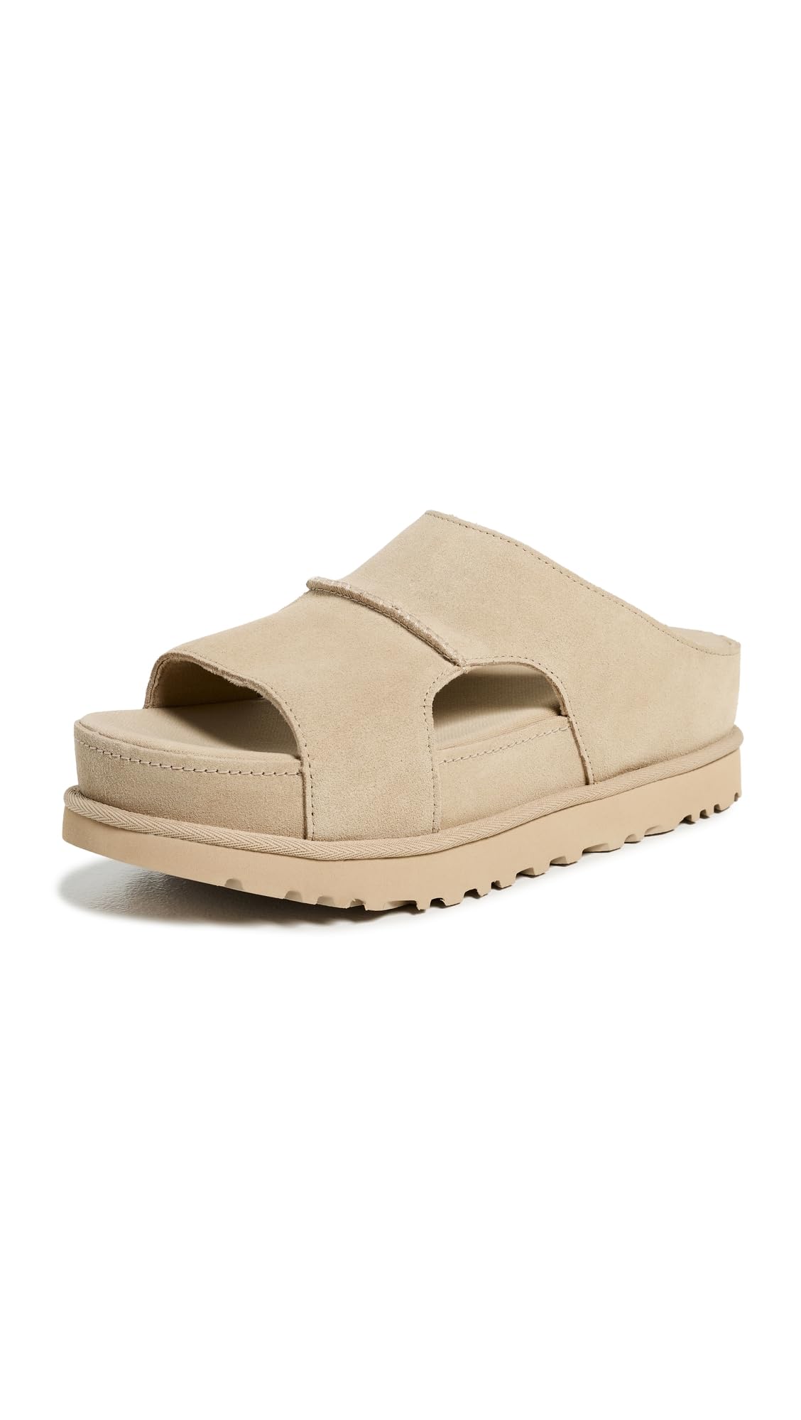 UGG Women's Goldenstar Hi Cutout Slide Sandal, Sand, 6.5