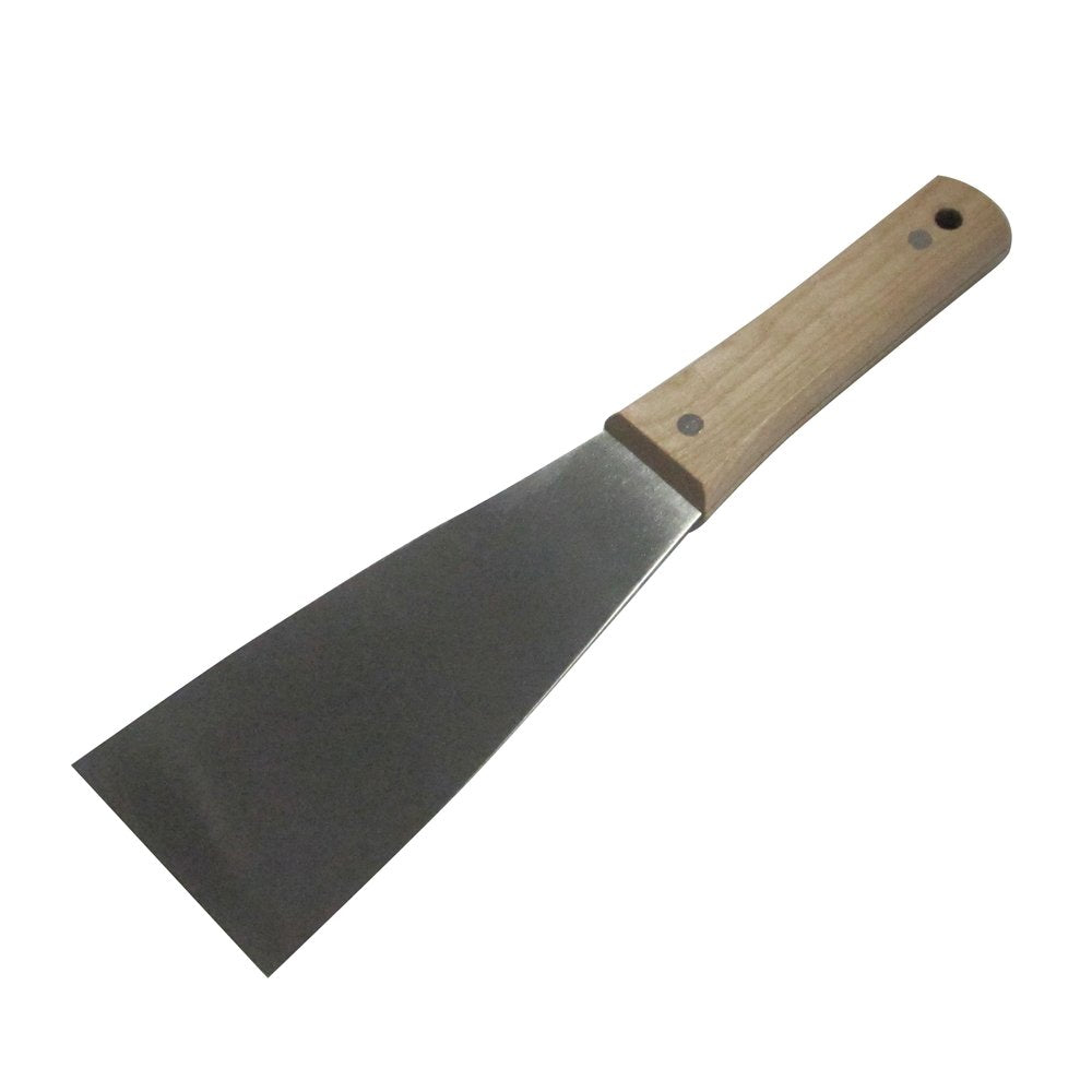 Suncraft WIV01003 Wooden Handle Ink Spatula, Small, Metal Parts: Carbon Steel (SK5), Handle: Natural Wood, Japan