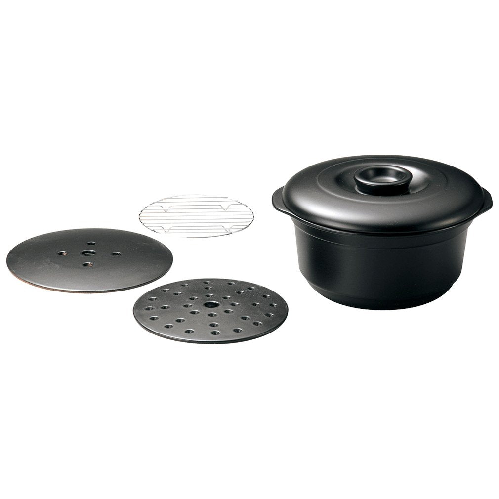 Yamashita Kogei 13046040 Tokoname Ware Tomisen Black De-Erie Pot, 5.9 x 10.6 x 10.6 inches (15 x 27 x 27 cm)