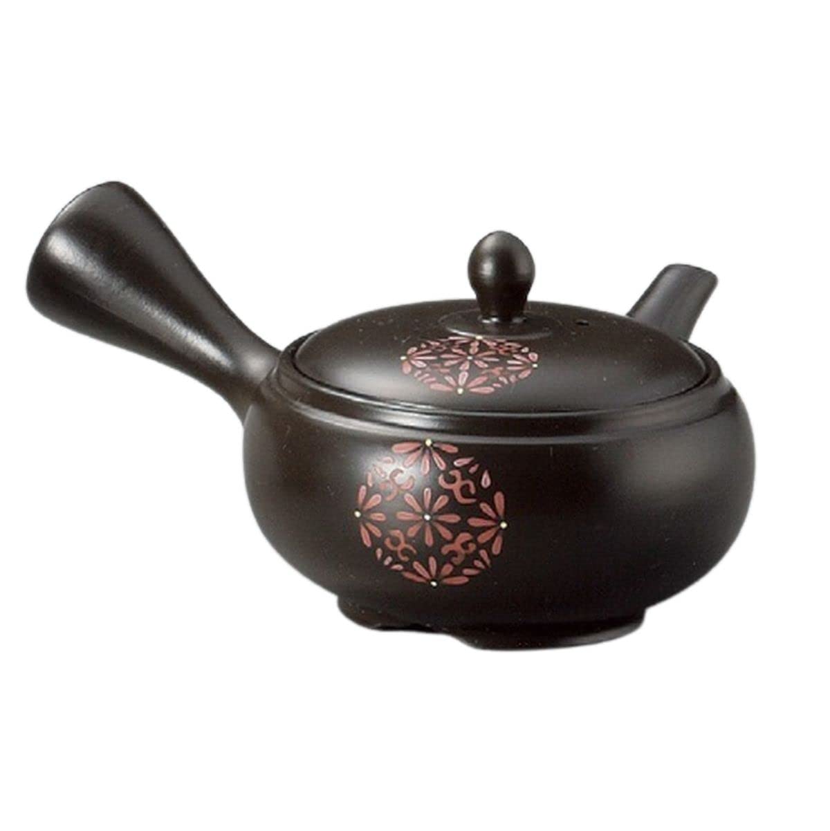 J-kitchens Tokoname Ware Teapot, Made in Japan, Modern Chic Stylish, 8.1 fl oz (230 cc) (Deep Steamed/Nozomi Tea Strainer)