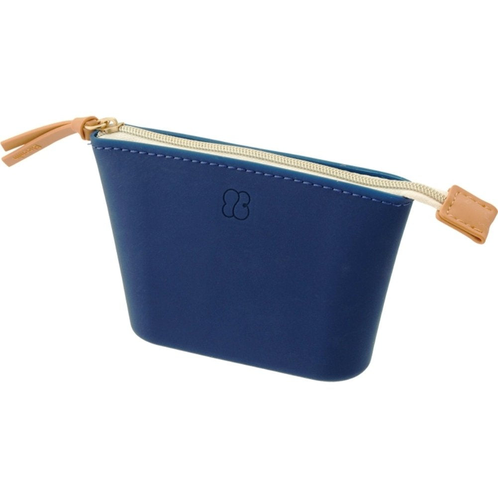 Lihit Lab A7736-11 Wide Open Pouch, Large, Bloomin Navy Blue