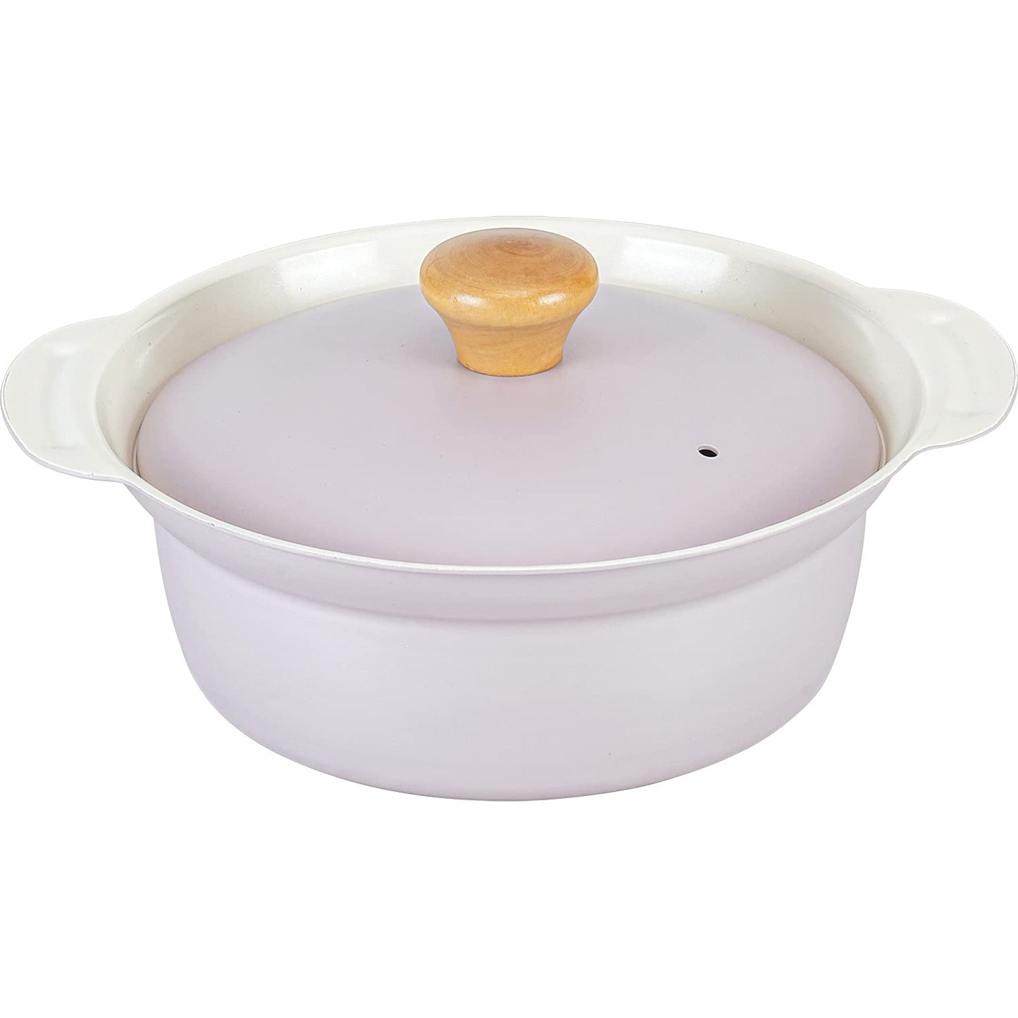 Wahei Freiz RB-2097 Tabletop Pot, 7.1 inches (18 cm), Purple, For 1 to 2 People, Lightweight, Small Size, Ceramic Treatment, Induction and Gas Compatible, Petite Pot