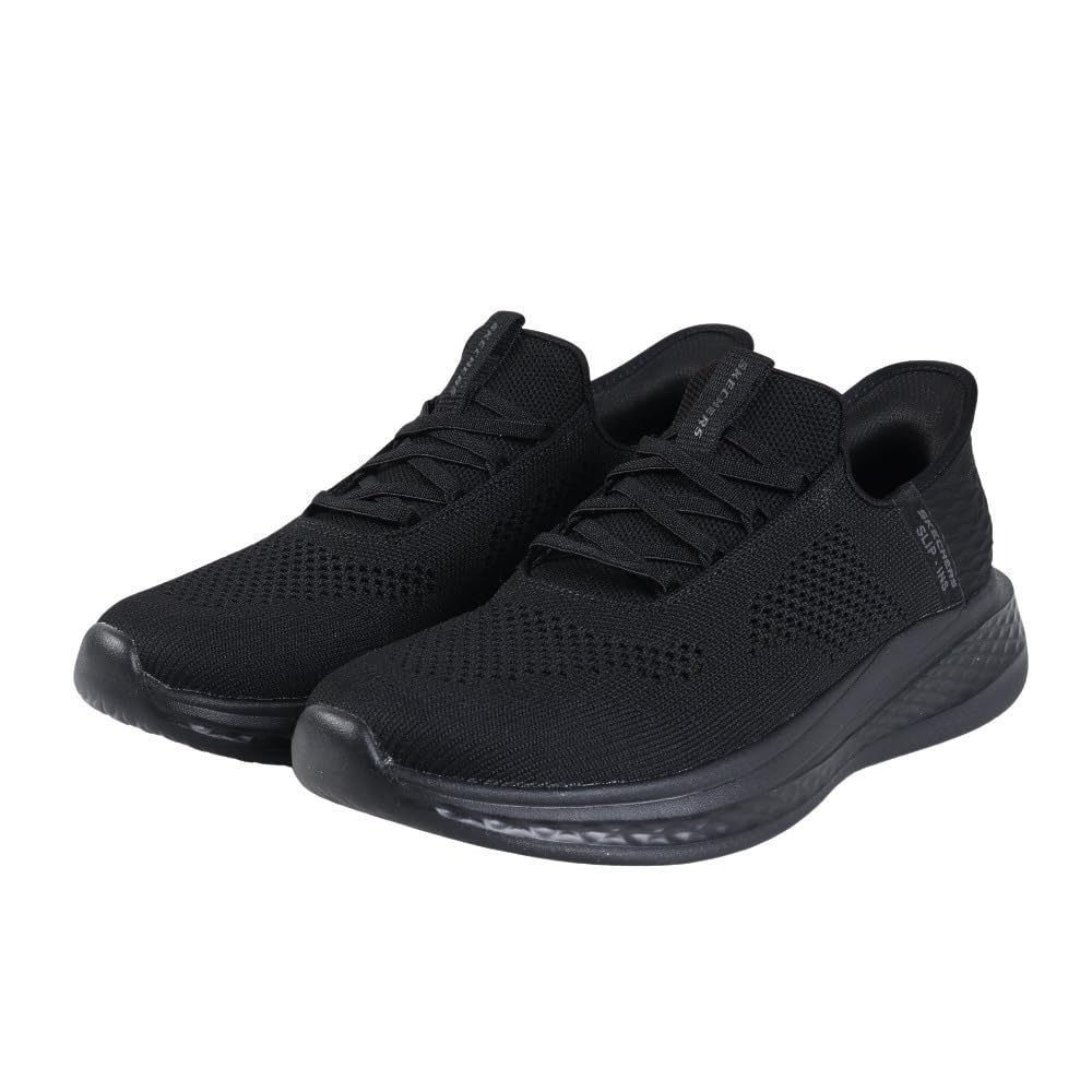 Skechers Men's Slade - Quinto Hands Free Slip-in Men's Casual, Black, 8.5, Medium, US
