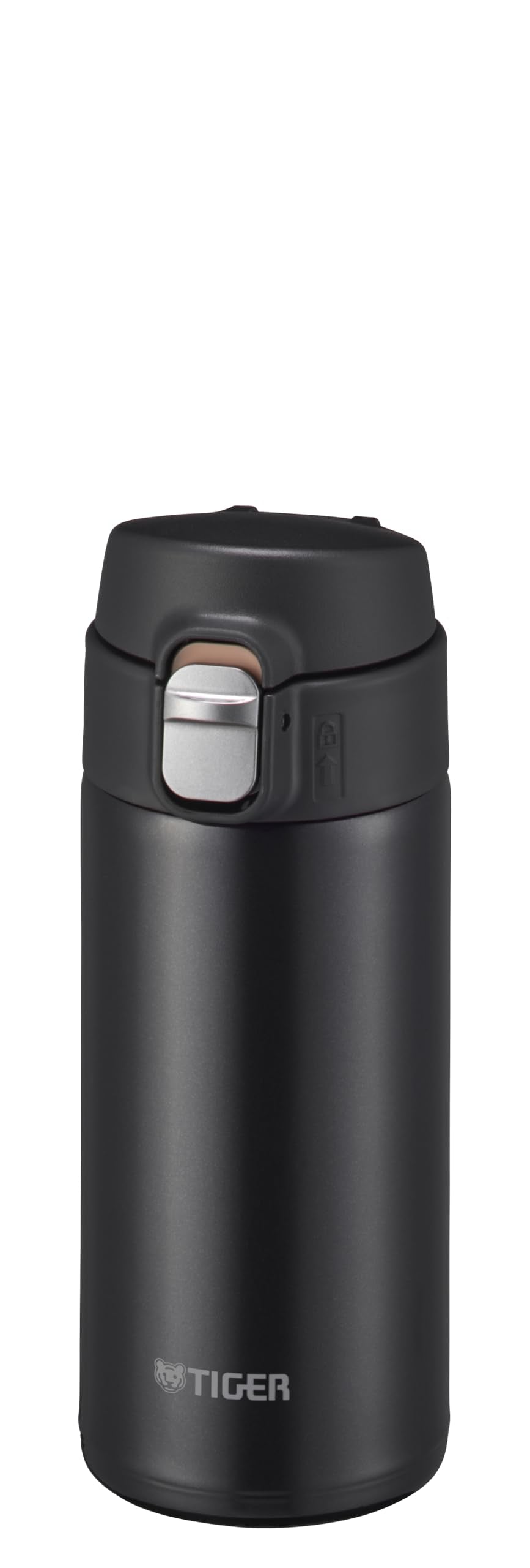Tiger Thermos MMJ-S036KJ Water Bottle, 12.2 fl oz (360 ml), One-push Stainless Steel Bottle, Cold Retention, Lightweight, Easy to Clean, Pearl Black