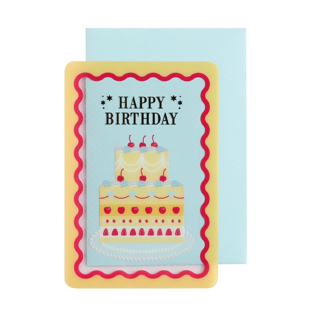 Green Flash Clear Birthday Card Yellow BDC-004