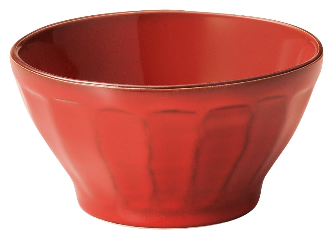 Koyo Pottery 13544035 Rafelm, Vintage Red, 5.1 inches (13 cm), Cafe Ole Bowl, Dishwasher Safe, Made in Japan