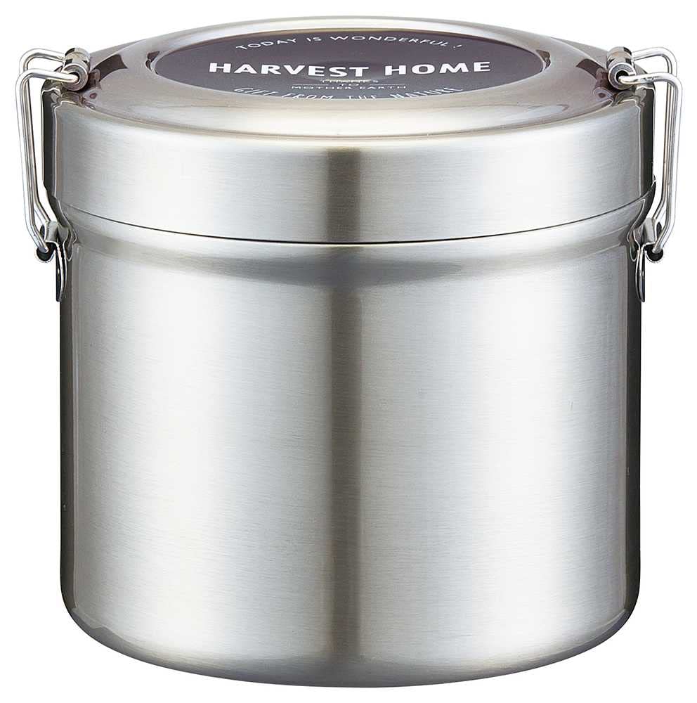 Skater Stainless Steel Insulated Bento Box - Japanese Lunch Pot - 1050ml (35.5fl oz) - Large Capacity - Vacuum Double-Walled - Silver