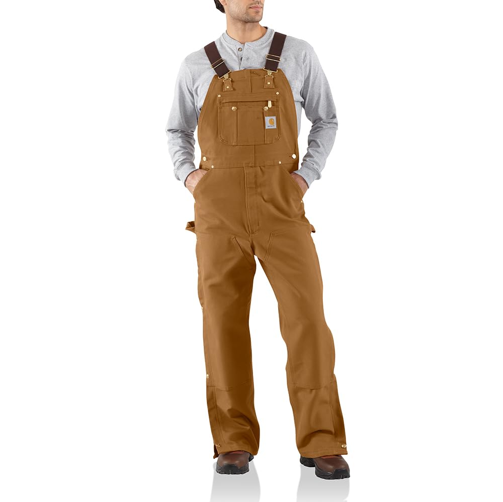 Carhartt Men's Firm Duck Bib Overall, Carhartt Brown, W32 x L32