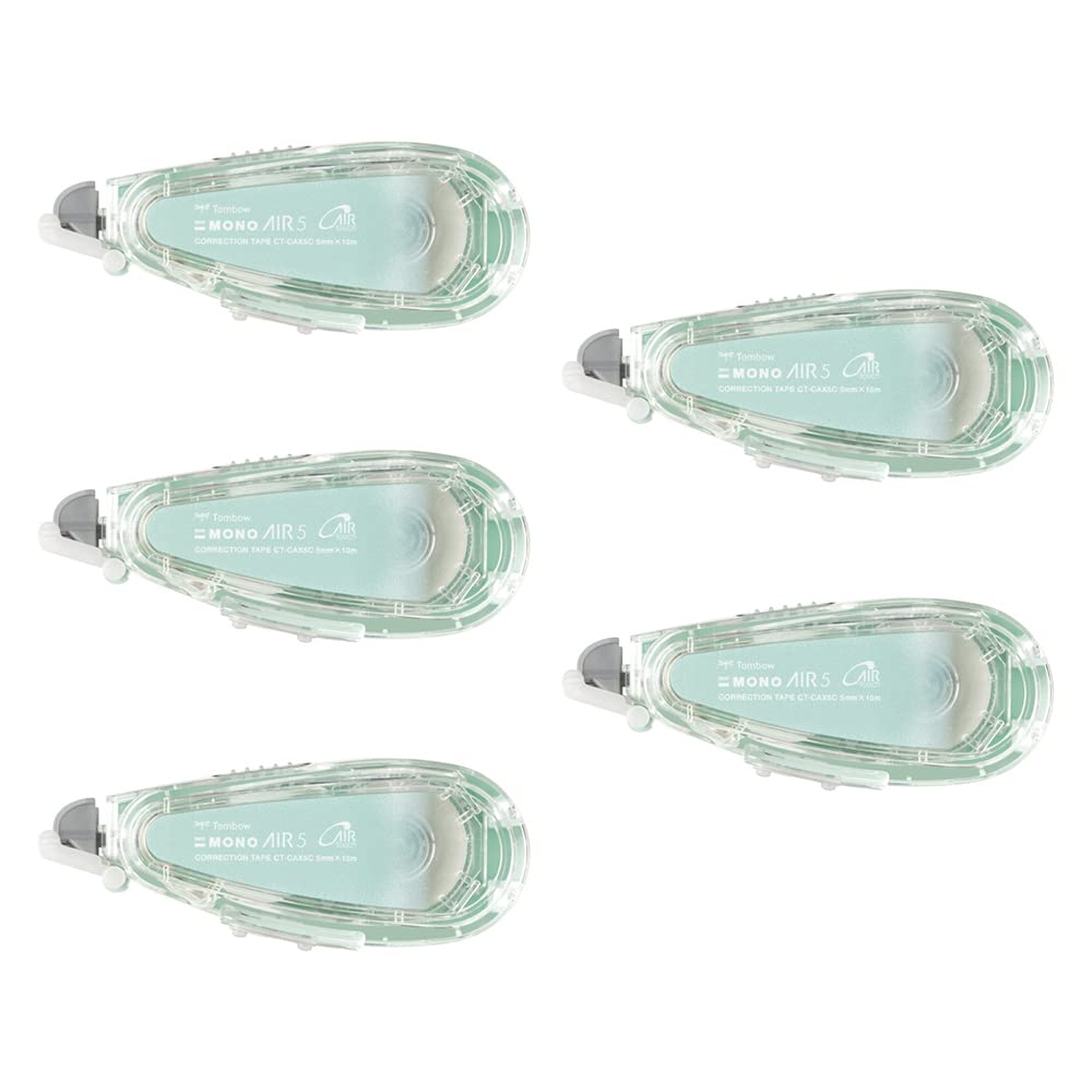 Tombow CT-CAX5C65-5P MONO Mono Air Refill Type, 0.2 inch (5 mm) Wide, Mint, Set of 5