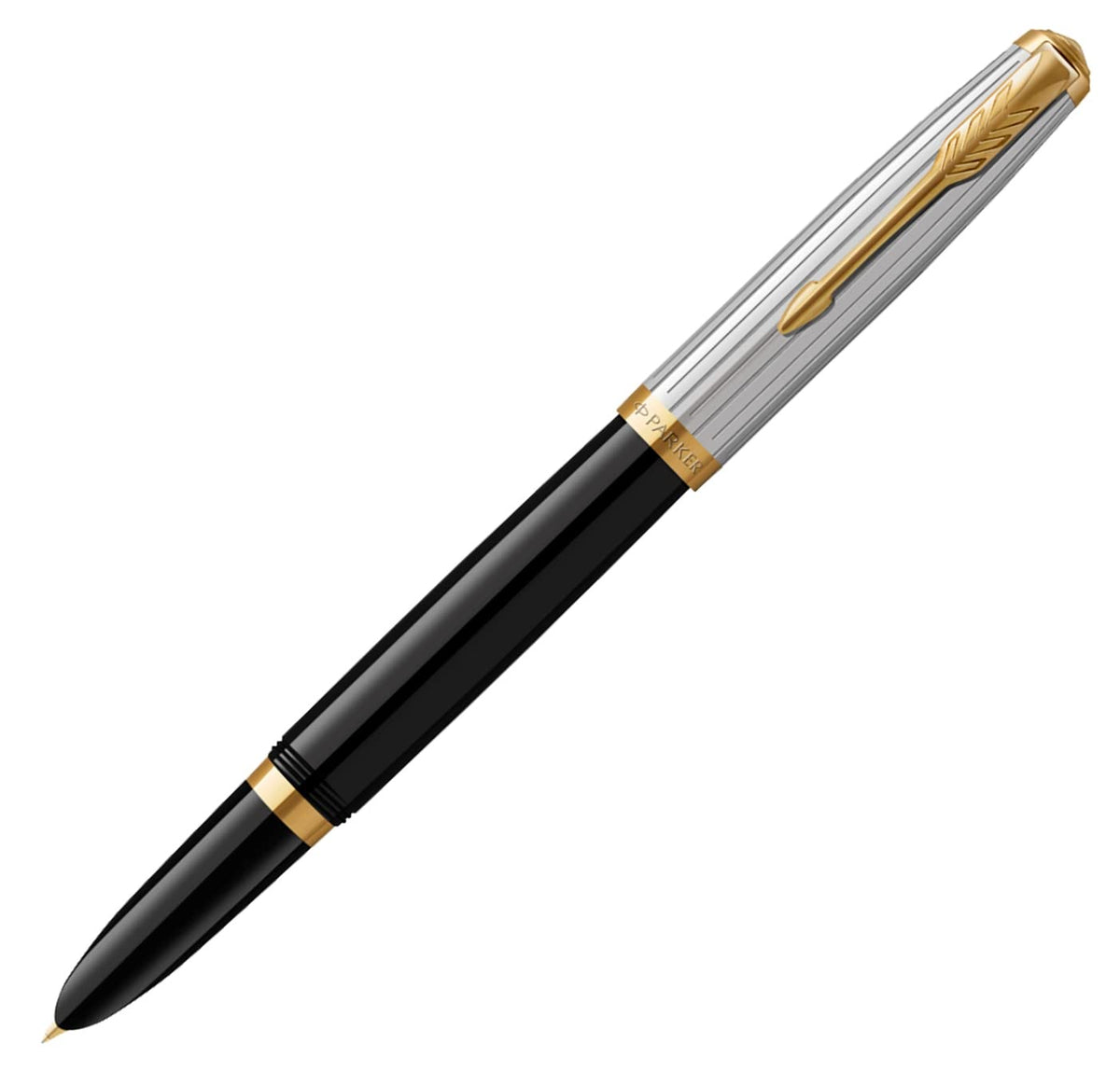 PARKER 2169132 Parker Fountain Pen 51 Modern Heritage Black GT Fine Point, Gift Boxed