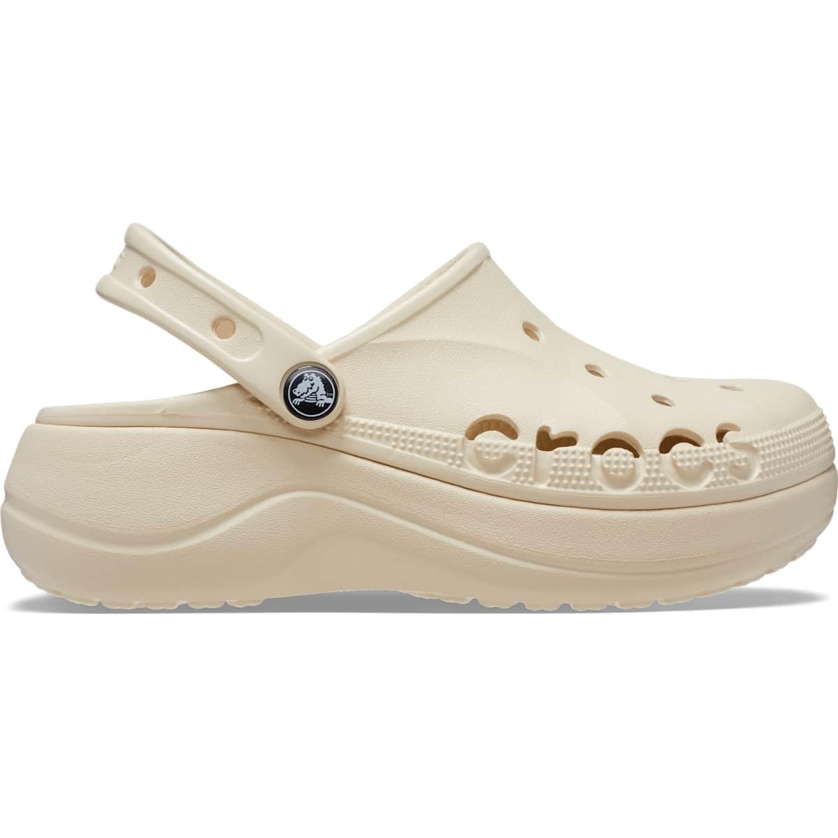 Crocs Women's Baya Platform Clog Sandals, winter white, 24.0 cm