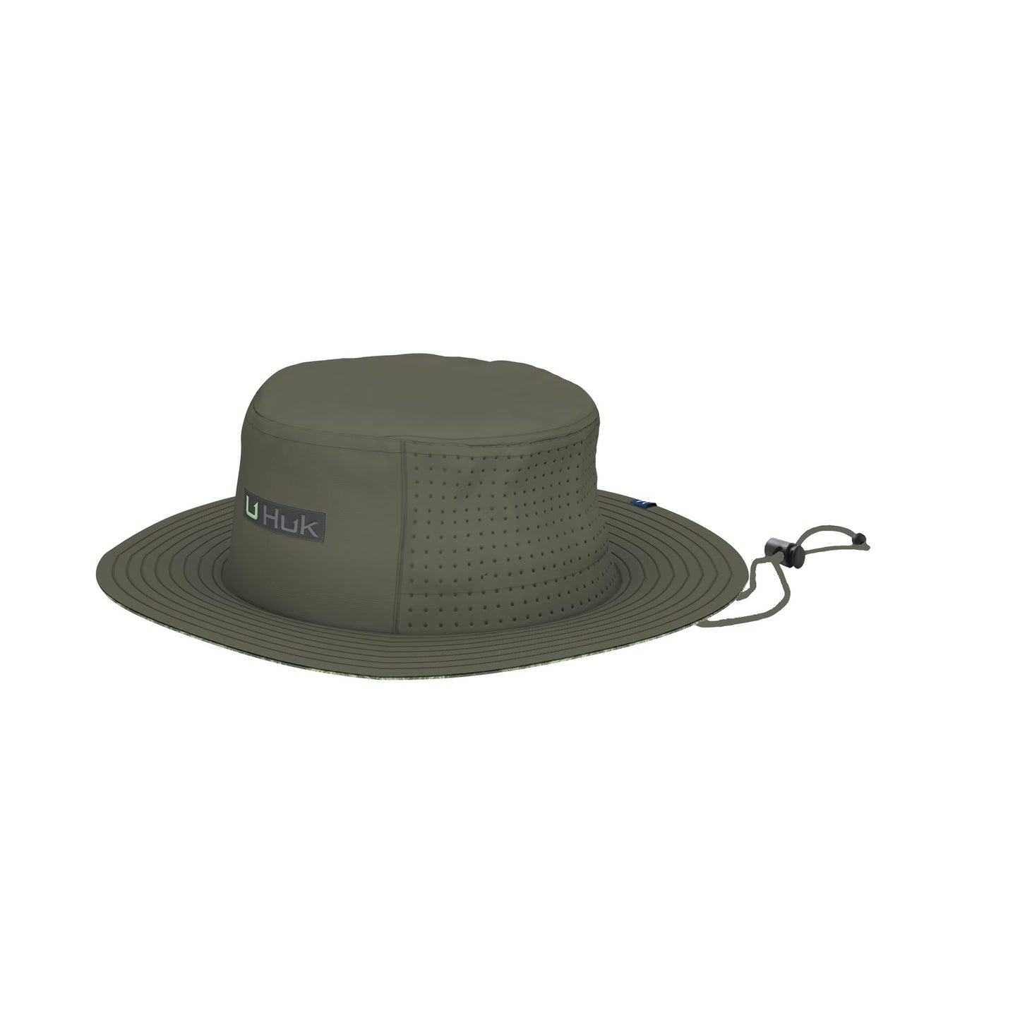 HUK Mens Performance Bucket Hat, Anti-Glare Fishing Hat for Men, Aqua Dye - Moss, One Size