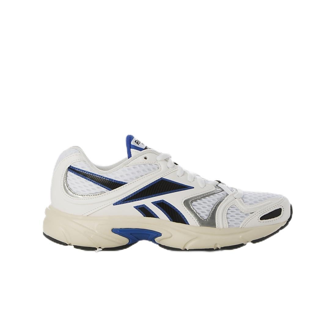 Reebok Premier Road Plus Vi unisex-adult Sneaker, WHITE/WASHED BLACK/OPTIMUM BLUE, 7 US
