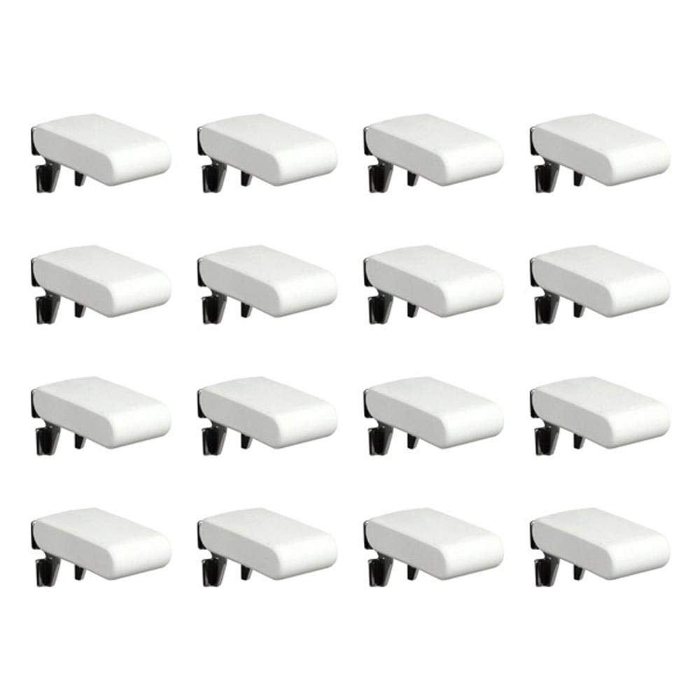 HiLogic 98191 Leaf Shelf Support, White, 16 Pieces (00098191-001)