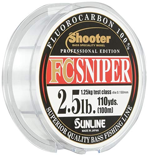 SUNLINE Fluorocarbon Line Shooter, Sniper, 328.1 ft (100 m), 1.5 lb (1.5 kg), Natural Clear