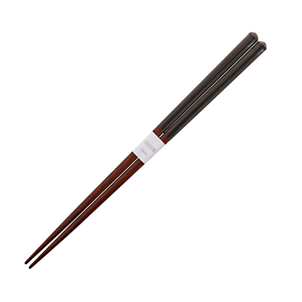 Tableware East COCOE Natural Wood Chopsticks Dishwasher Safe Made in Japan (Black)