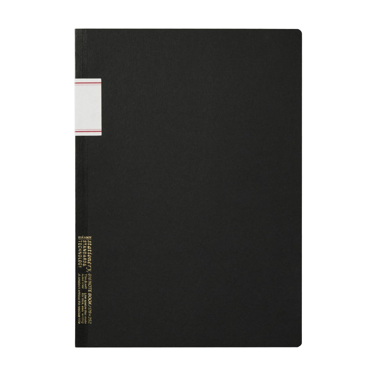 Nitoms SS1013 STALOGY Notebook, B5, Horizontal Ruled, Standard Notebook, Black