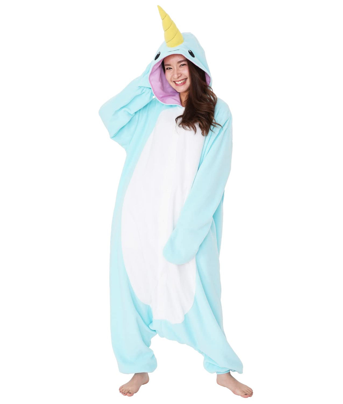 Blue Narwhal Kigurumi Costume Onesie (One Size Fits All)