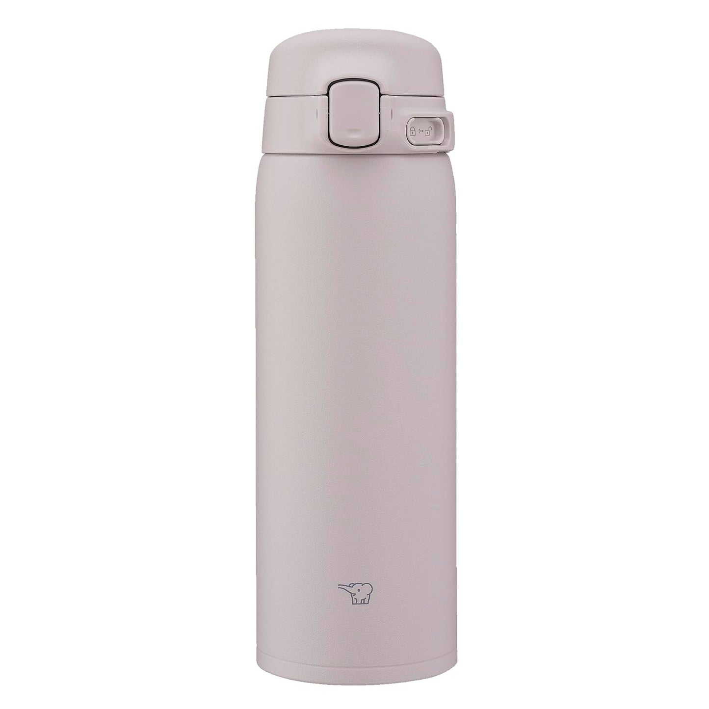 Zojirushi SU-BA48-HM Water Bottle, 16.2 fl oz (480 ml), Easy to Clean, Dishwasher Safe, Seamless Stopper, Only 2 Pieces, Lightweight & Compact, Cold & Heat Retention, One-Touch Mug, Soft Gray