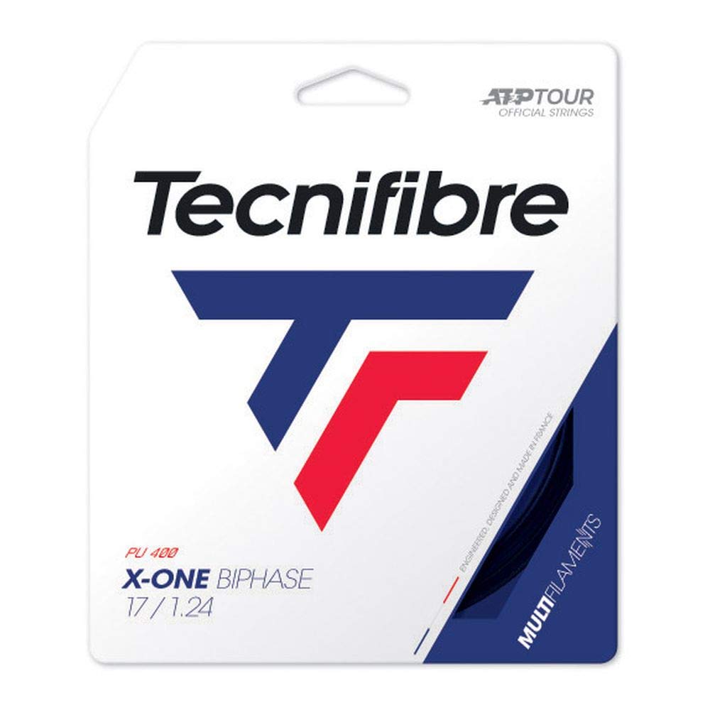 Tecnifibre X-ONE BIPHASE 17G (1.24mm) Tennis String 12m Set - Black