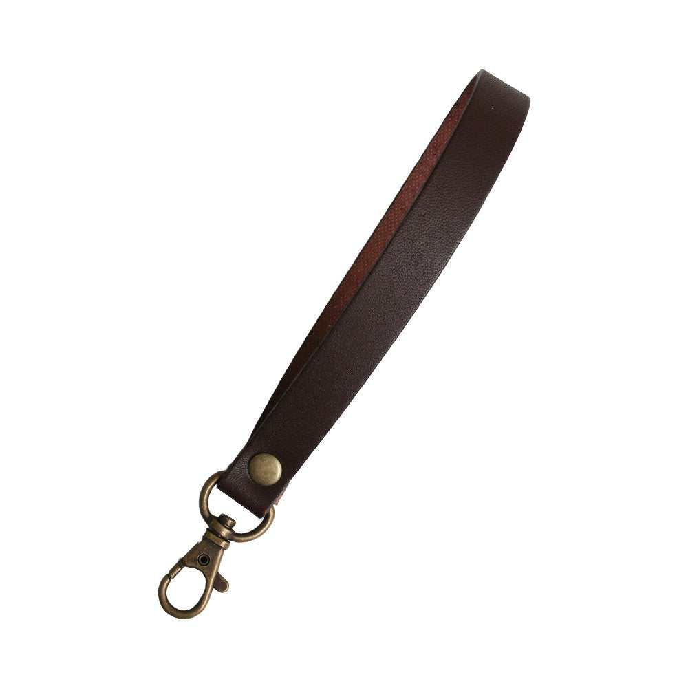 NBK MAW28-C Genuine Leather Handle for Clutch Bags, Width: 0.6 inches (15 mm), Length: 7.5 inches (19 cm), Dark Brown, Craft Supplies