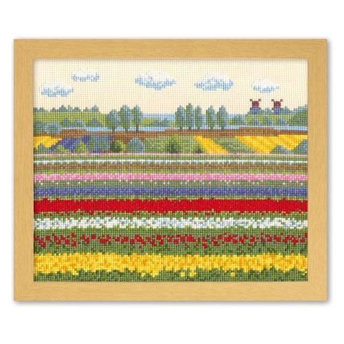 7361 embroidery kit tulip fields Orimupasu (Netherlands)