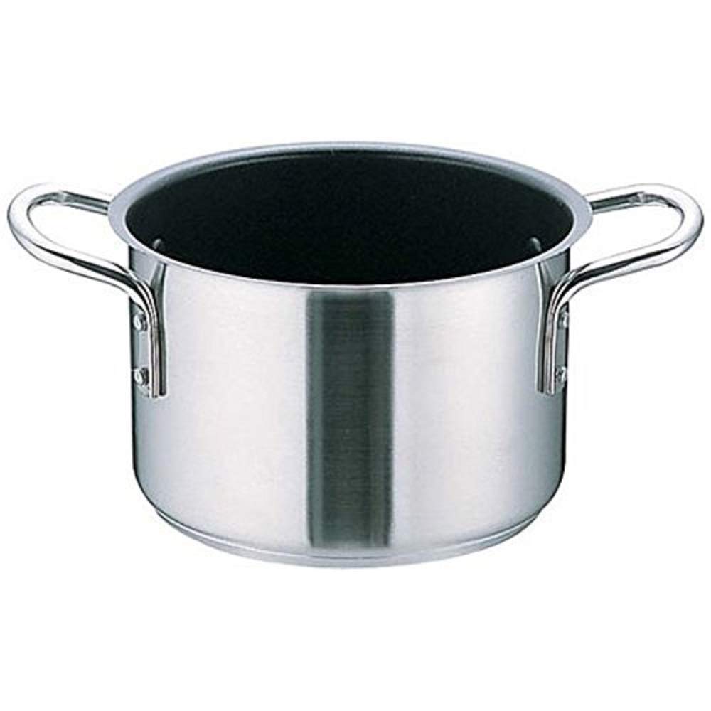 Endoshoji TKG AHVA406 Half Saucepan, 14.2 inches (36 cm), No Lid, Induction Compatible, Stainless Steel, Rust Resistant, Durable, Hygienic, Nonstick Treatment, Easy Care, Murano Induction, Commercial