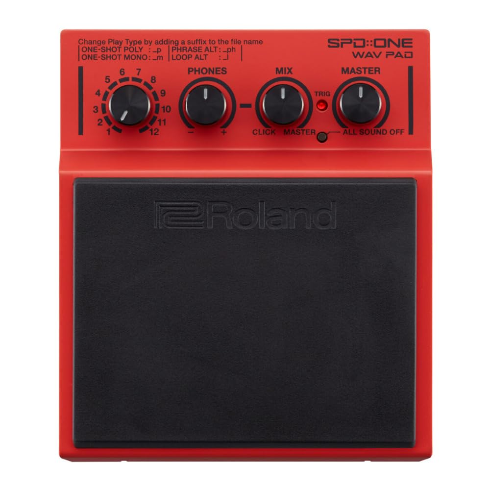Roland Percussion Electronic Drum Pad, Red (SPD-1W)