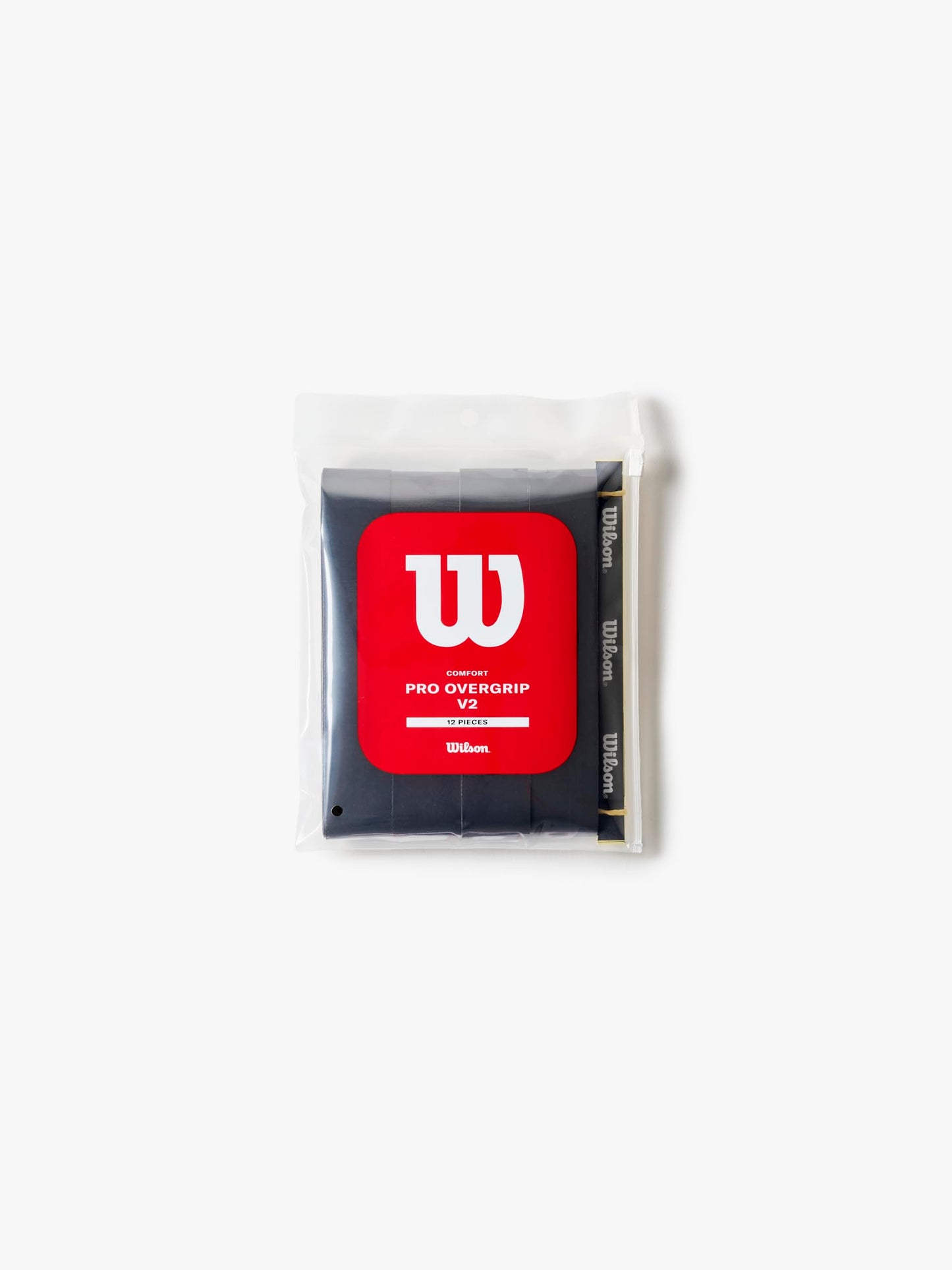 Wilson WR8450102001 Tennis Badminton Grip Tape Pro Overgrip V2.0, 12 Pack, Black