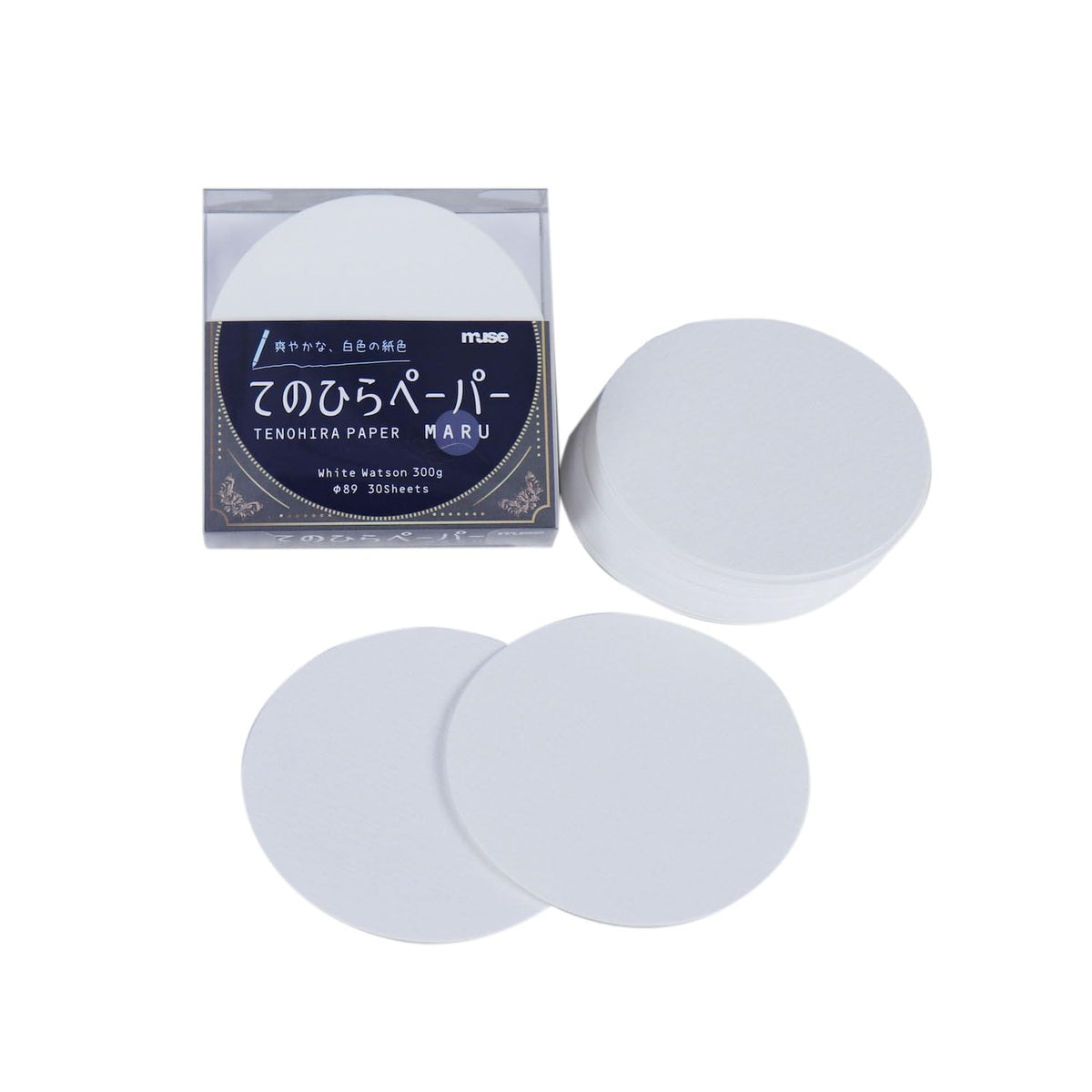 Muse TPM-HW Maru White Watson, 30 Sheets, Diameter 3.5 inches (89 mm)