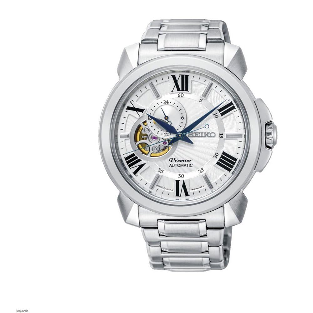 Seiko Premier Asignature Line Automatic Watch 4R39 SSA369J1 Men Light Gray