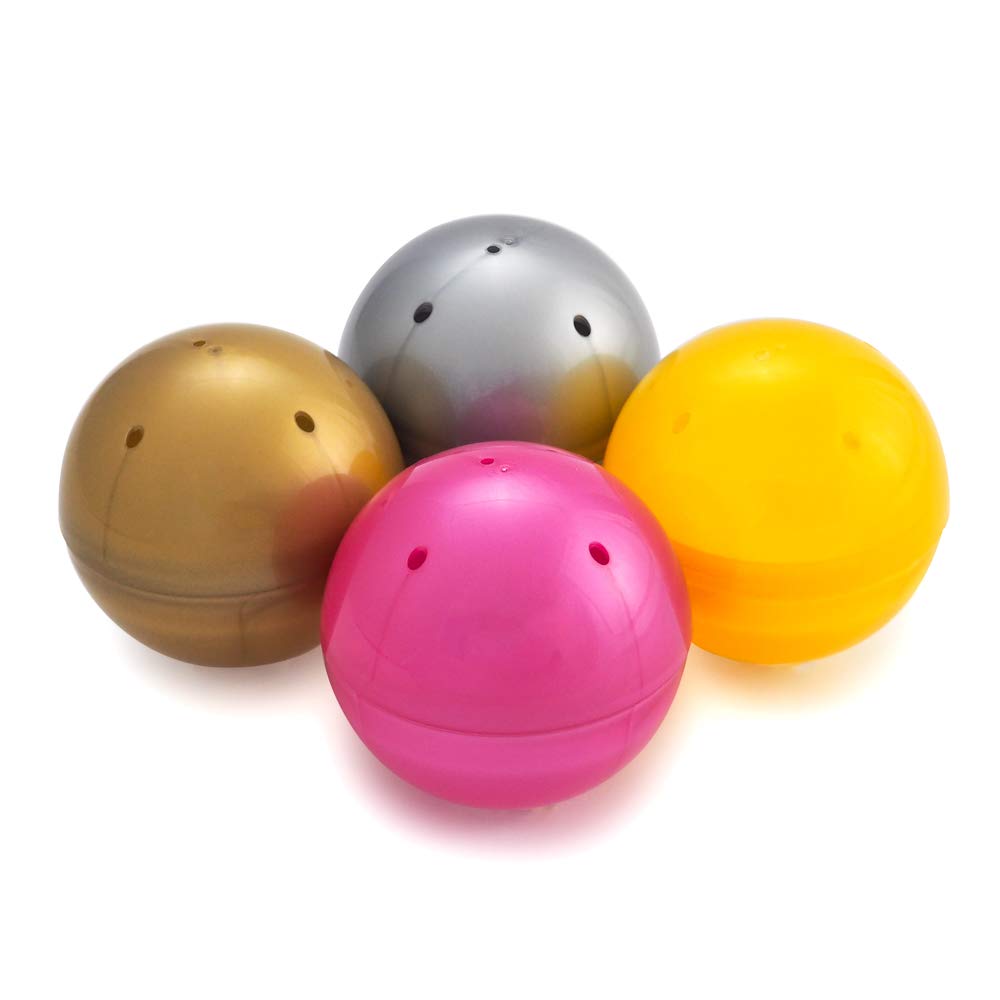 3.0 inches (75 mm) Empty Capsules, Pack of 20, Assorted Pearls, 4 Colors