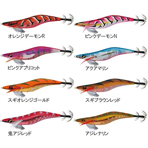 HARIMITSU G05 VE-78 Egi Ink Tribal Tsuyoshi No. 3.5, 0.7 oz (20 g), Cedar Orange Gold Lure