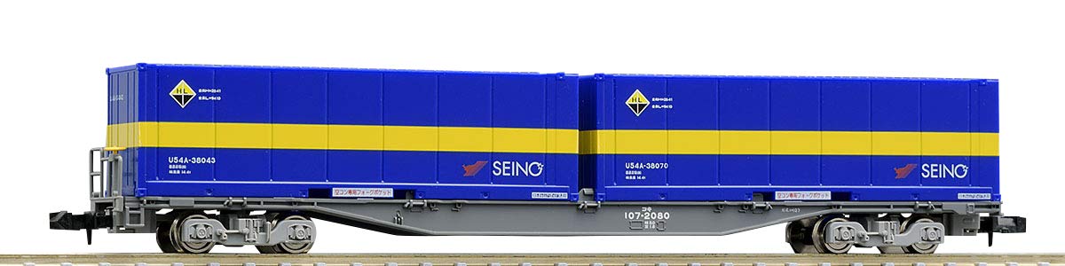 TOMIX N Gauge Koki 107 Form up 備型, with Seino Transportation Container 8731 Model Railroad Freight car