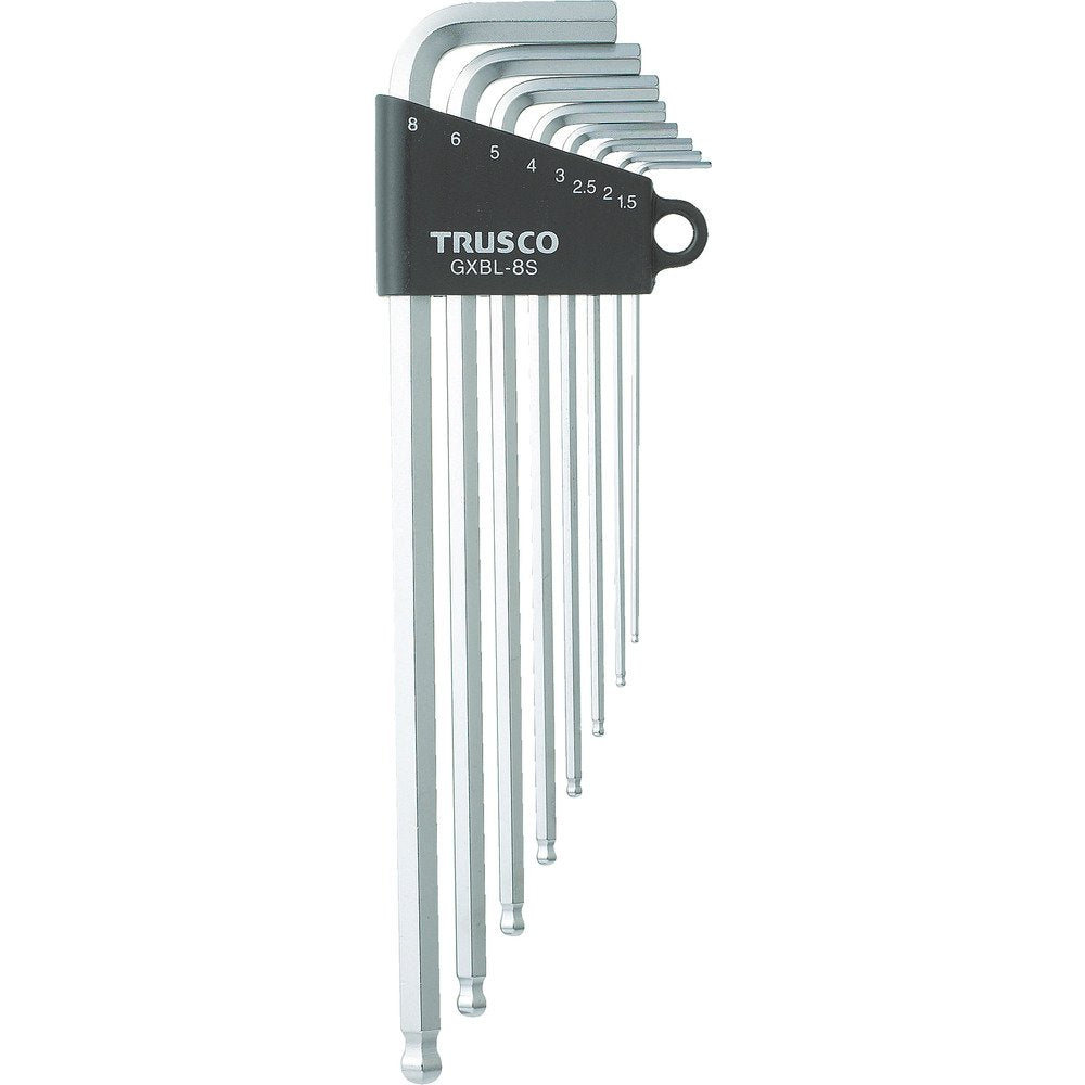 TRUSCO GXBL-8S Long Ball Point Hex Bar Set, Set of 8